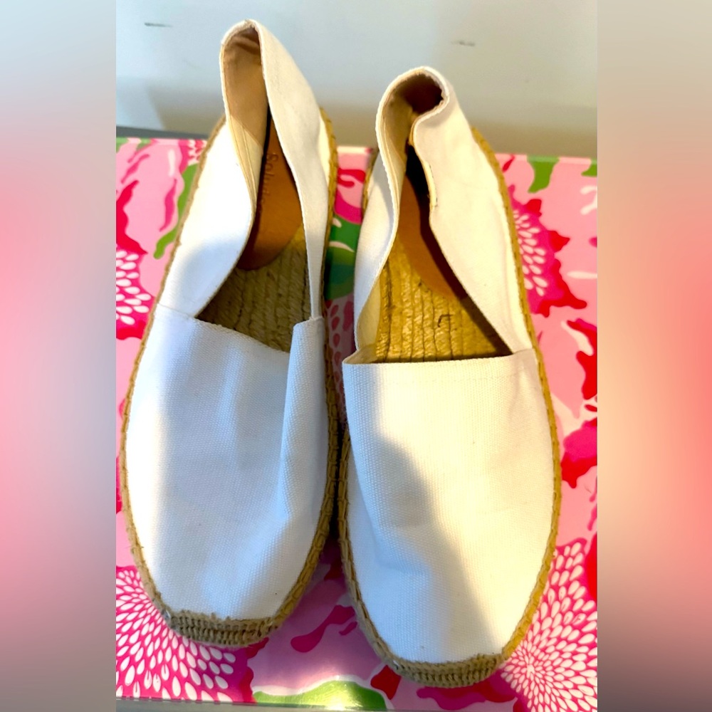 Never Worn White Espadrille Flats